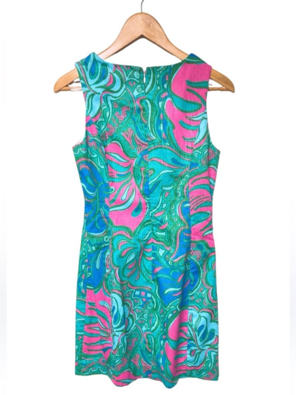 Lilly Pulitzer Macfarlane Gold Lace Multi Lilly Lounge Shift Dress Size 4 - Picture 5 of 11